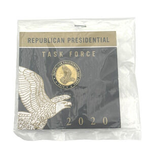2020 Republican Presidential Task Force Lapel Pin Black & Gold Eagle NEW